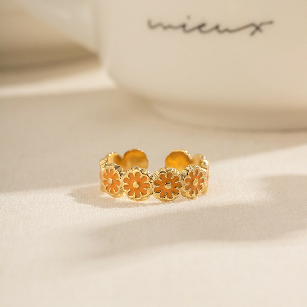 Colored Flower Ring