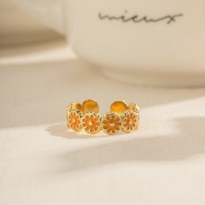 Colored Flower Ring