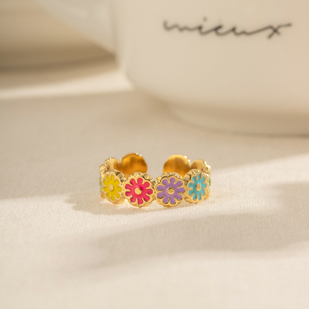 Colored Flower Ring