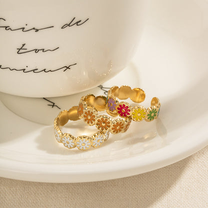 Colored Flower Ring
