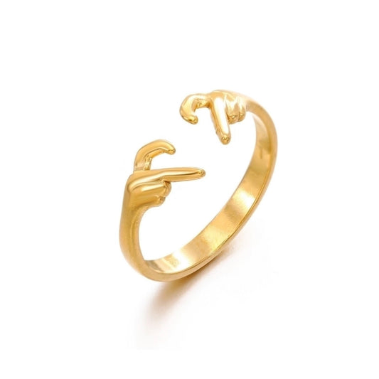 Heart Fingers Ring