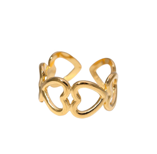 Big Open Hearts Ring