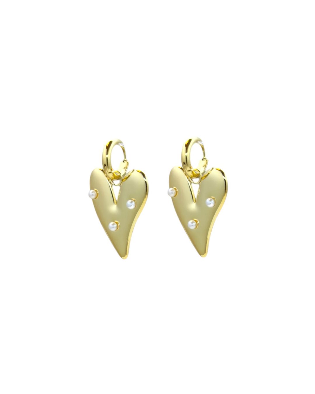 Heart Pearl Earrings