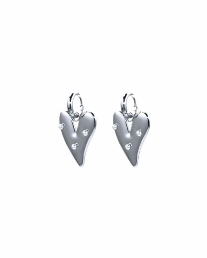 Heart Pearl Earrings