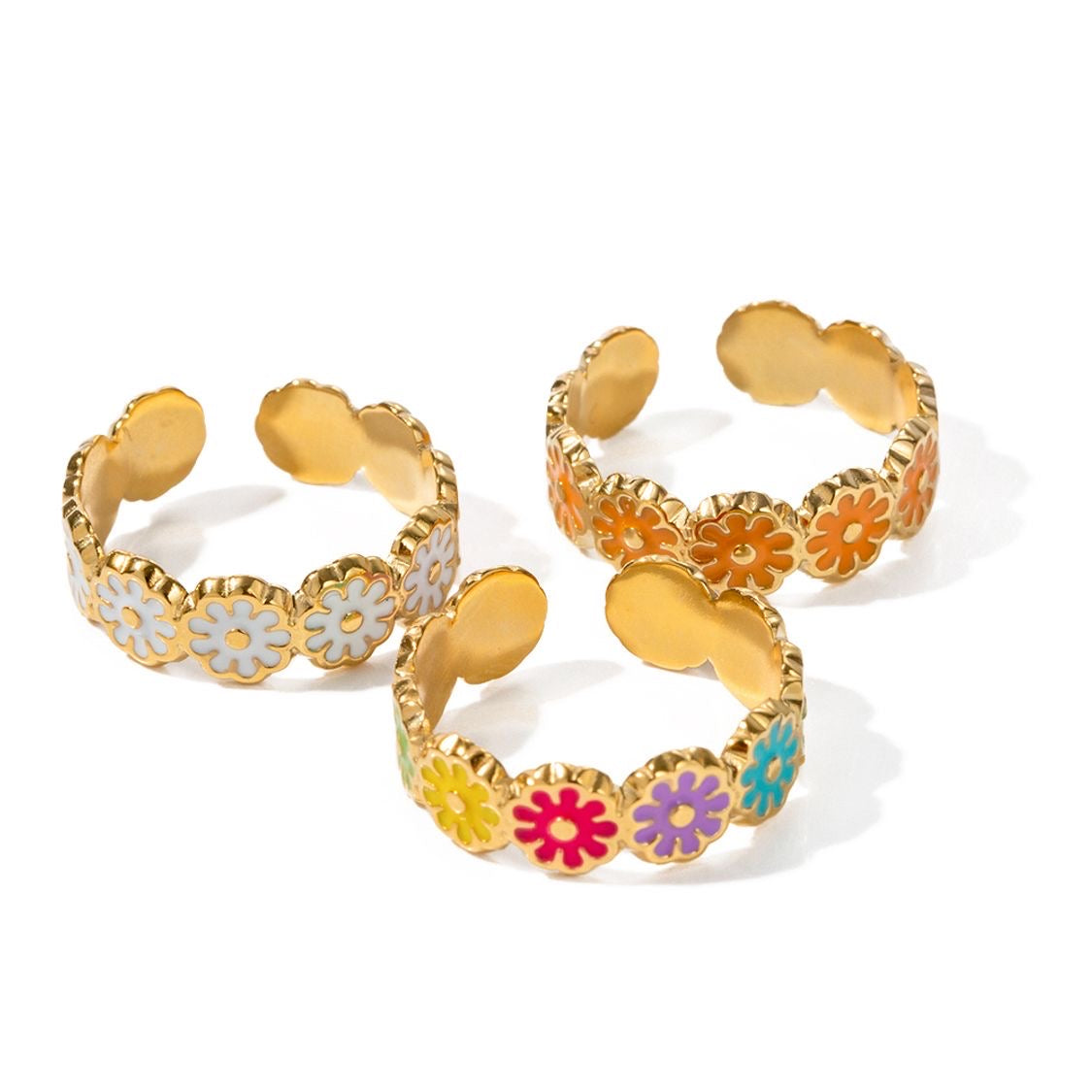 Colored Flower Ring